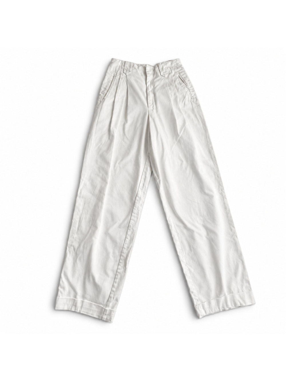Vintage 90s Ralph Lauren Country Trousers Womens 10 White Pleated Made in USA